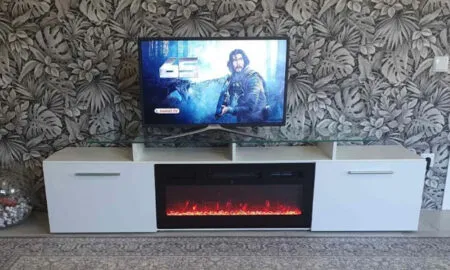 Как просто создать уют в гостиной: комоды с камином