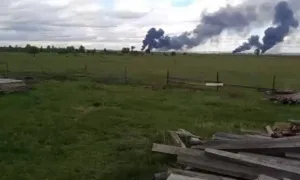 Наслідки обстрілу одного з аеродромів